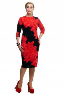 Платье "Олси" 1805010/1 ОЛСИ (Черный/красный)